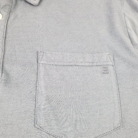 Free Fly Bamboo Blend Pocket Polo Shirt Size Large in Blue - Picture 7 of 7